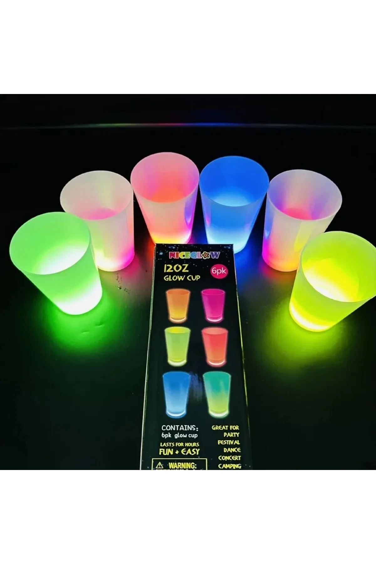 Glow Partisi Bardakları 6 Renk 6 Adet 1.5 Oz 4.5 X 6.5 Cm - Just Cheap Store Görsel 3