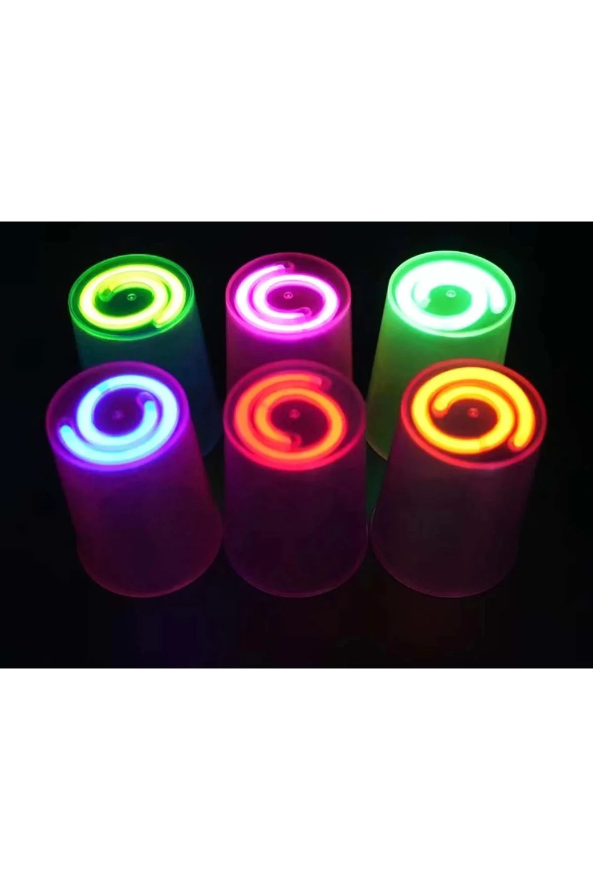 Karanlıkta Yanan Gece Işığı Mega Glow Bardaklar 8 Adet 8.5 X 10.5 Cm - Just Cheap Store Görsel 2