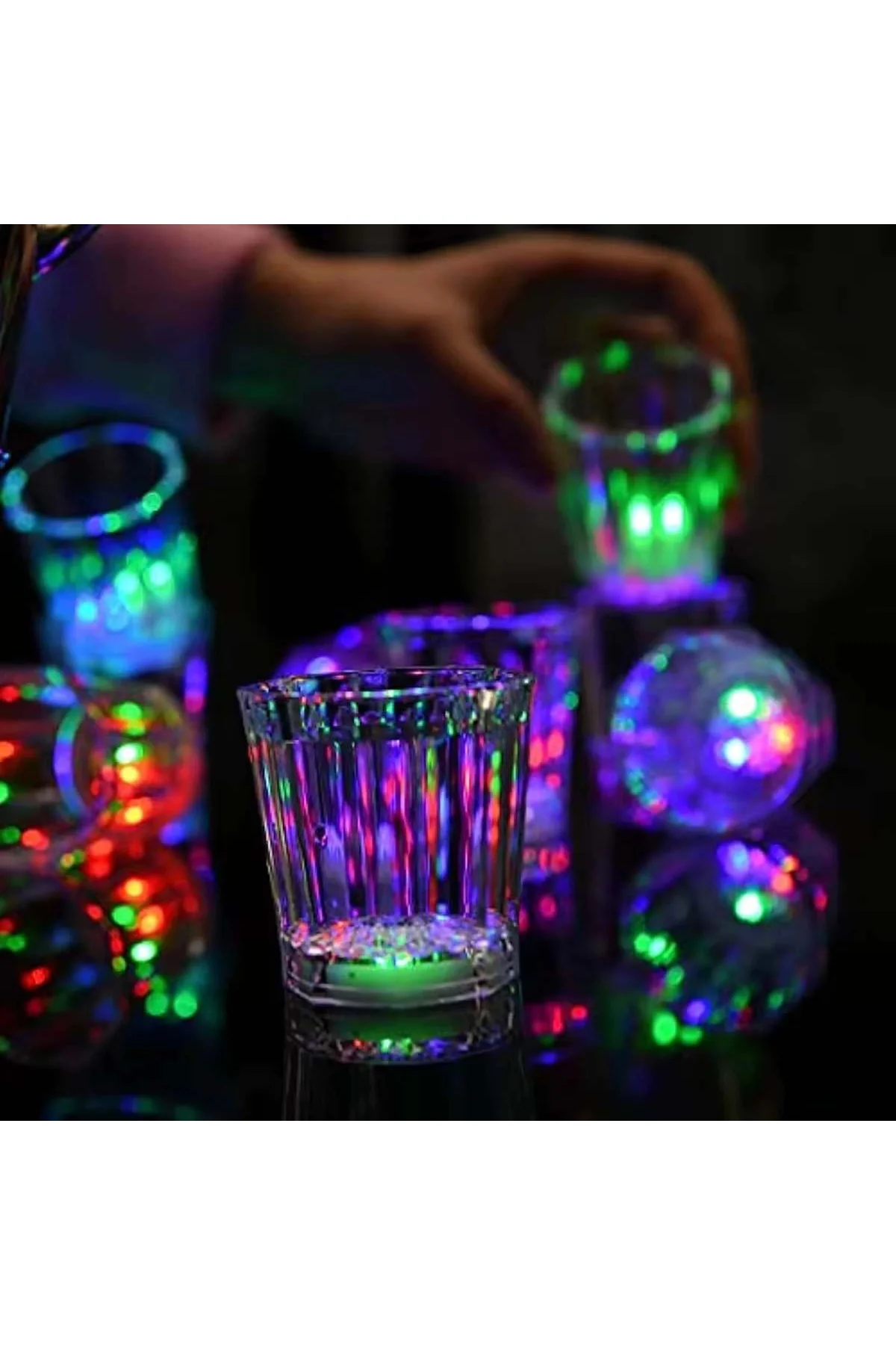 Led Işıklı Eğlence Bardakları - 3 Modlu Renk Değiştiren Bardak 12 Adet - Just Cheap Store Görsel 2