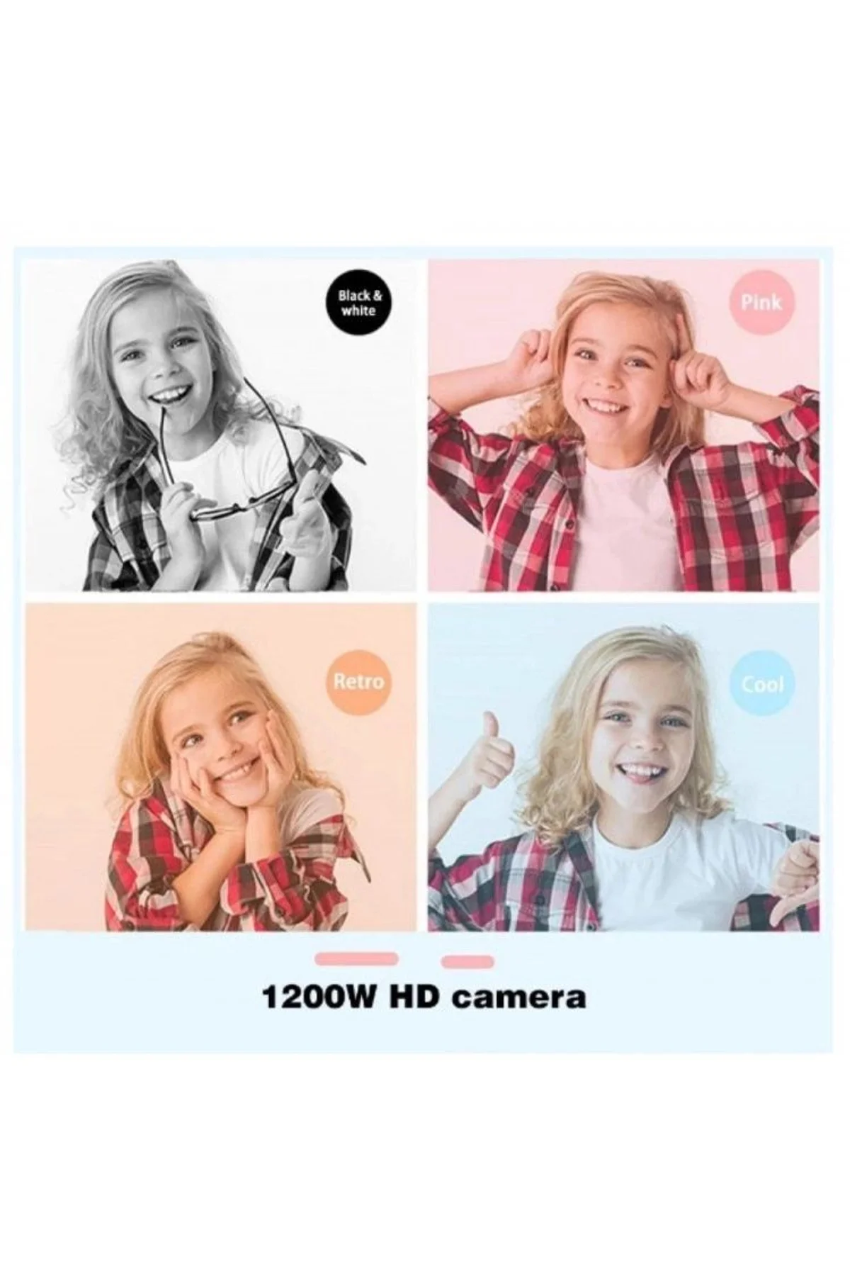X900 Dijital Çocuk Fotoğraf Makinesi Selfie Kamera 3.5 İnç Dijital Çocuk Kamerası 1080p (mavi) - Just Cheap Store Görsel 5