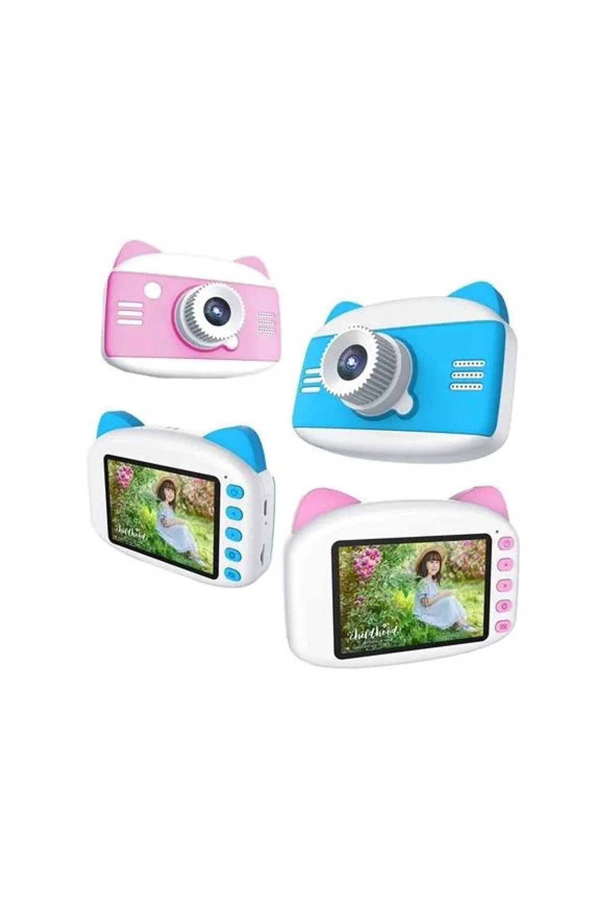X900 Dijital Çocuk Fotoğraf Makinesi Selfie Kamera 3.5 İnç Dijital Çocuk Kamerası 1080p (mavi) - Just Cheap Store Görsel 3