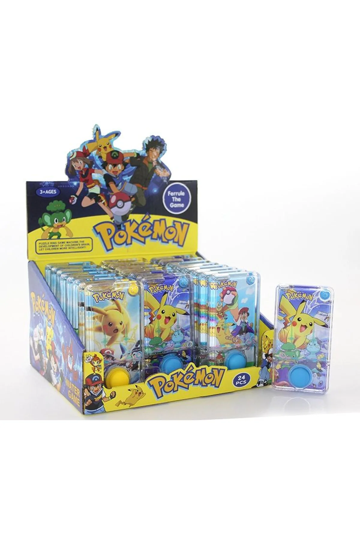 Pokemon Baskılı Sulu Oyun - Tek Butonlu Dikdörtgen Su Oyunu Alk4003