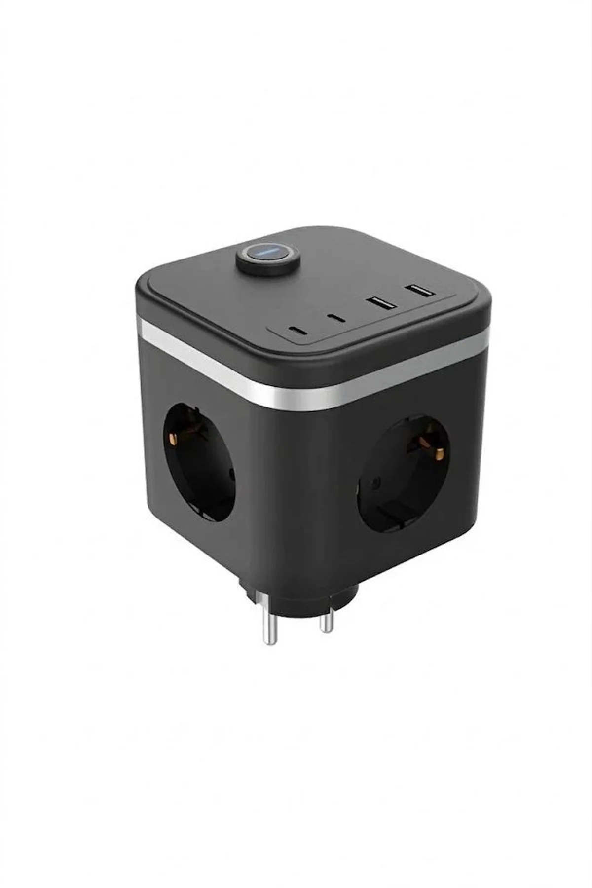 Termal Akım Korumalı Isıya Dayanıklı 3’lü Duvar Tipi Priz 2x Usb 2x Typce 3680 W - Just Cheap Store Görsel 2