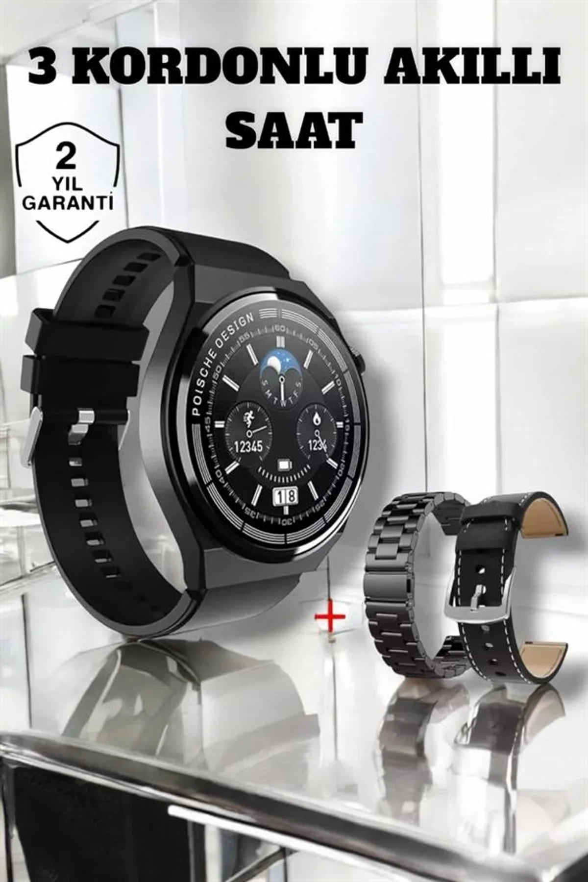 Akıllı Saat Uyku Ve Sağlık Takibi Bildirim Görme Arama Cevaplama - Just Cheap Store Görsel 2