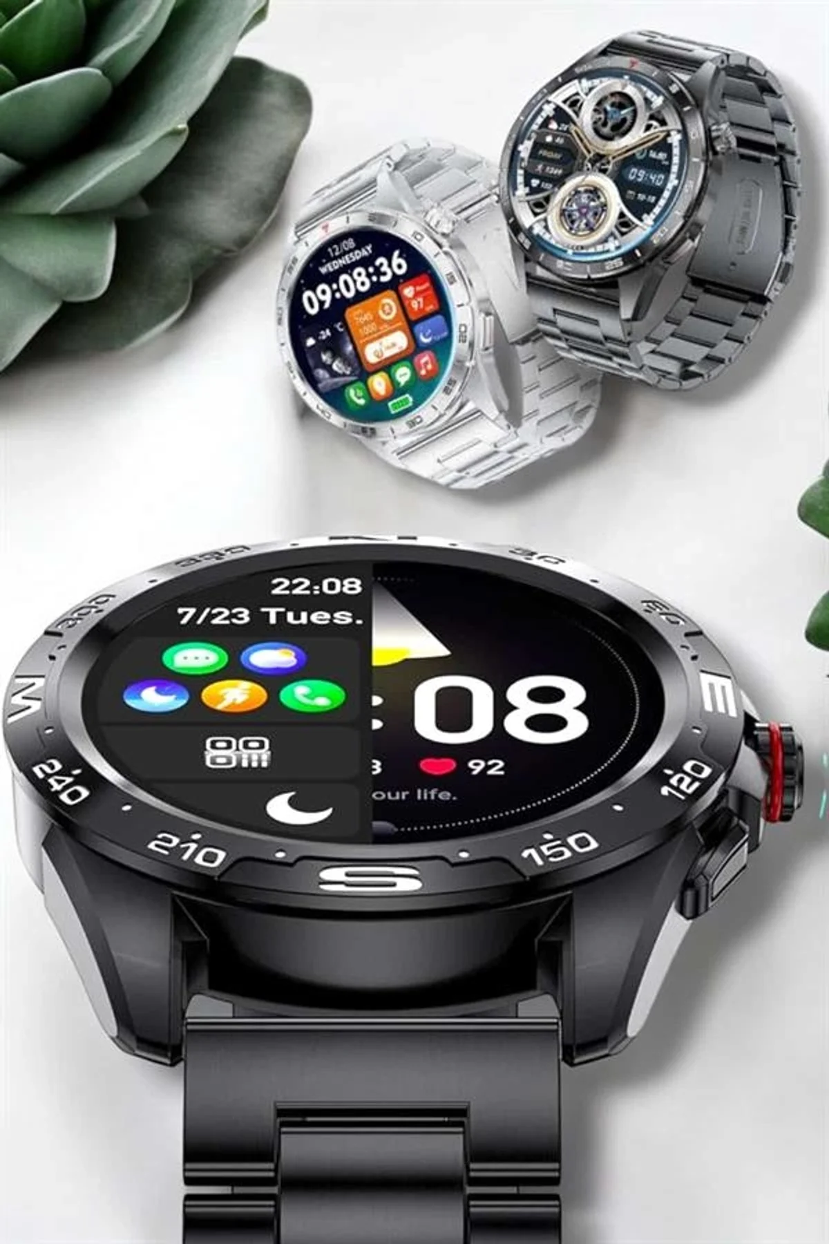 Akıllı Saat Sağlık Ve Fitness Takibi Bluetooth Bağlantılı Dokunmatik Ekran