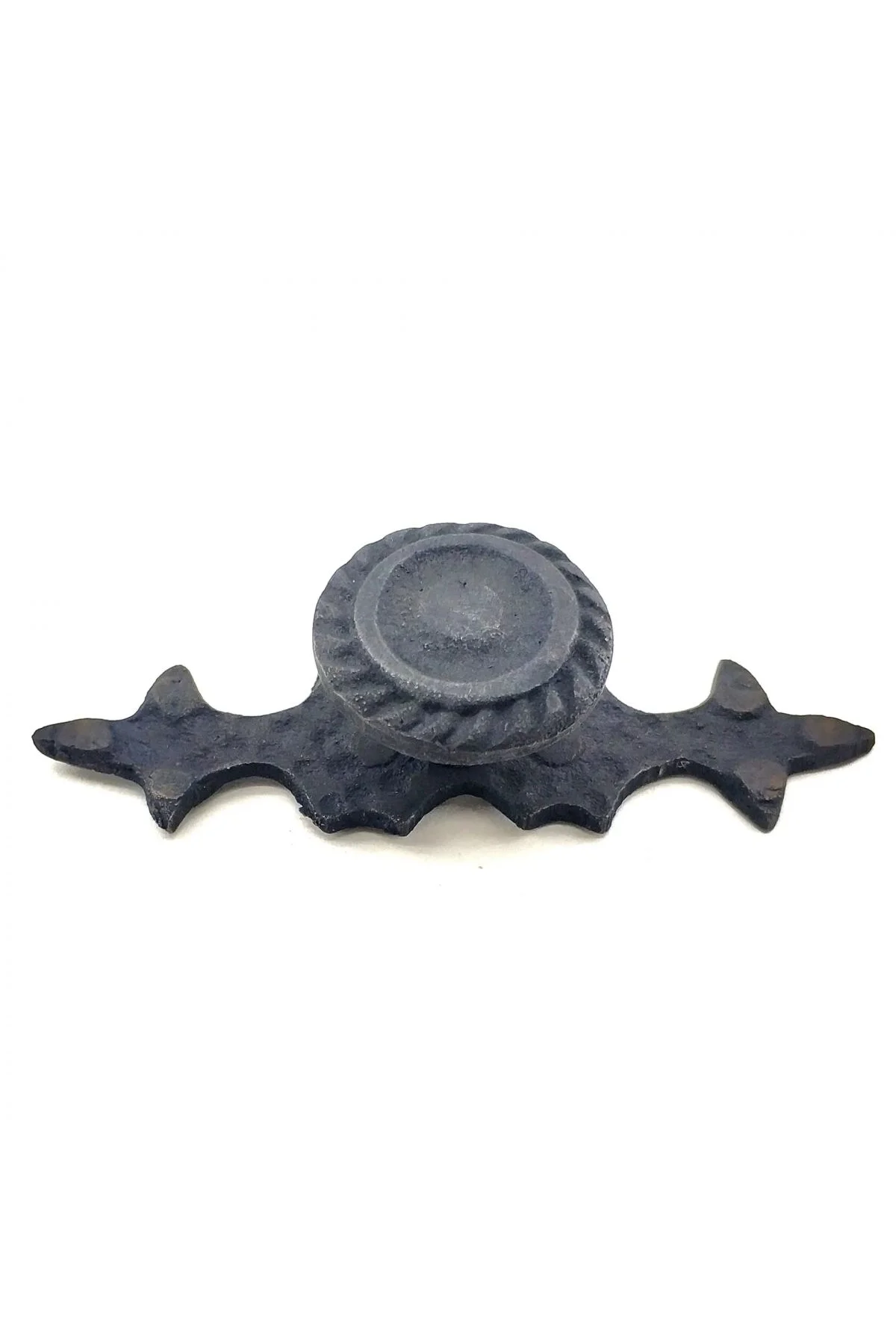 Antika Tarz Dekoratif Pirinç Çizgili Düğme - 25x80 Mm, Oksit
