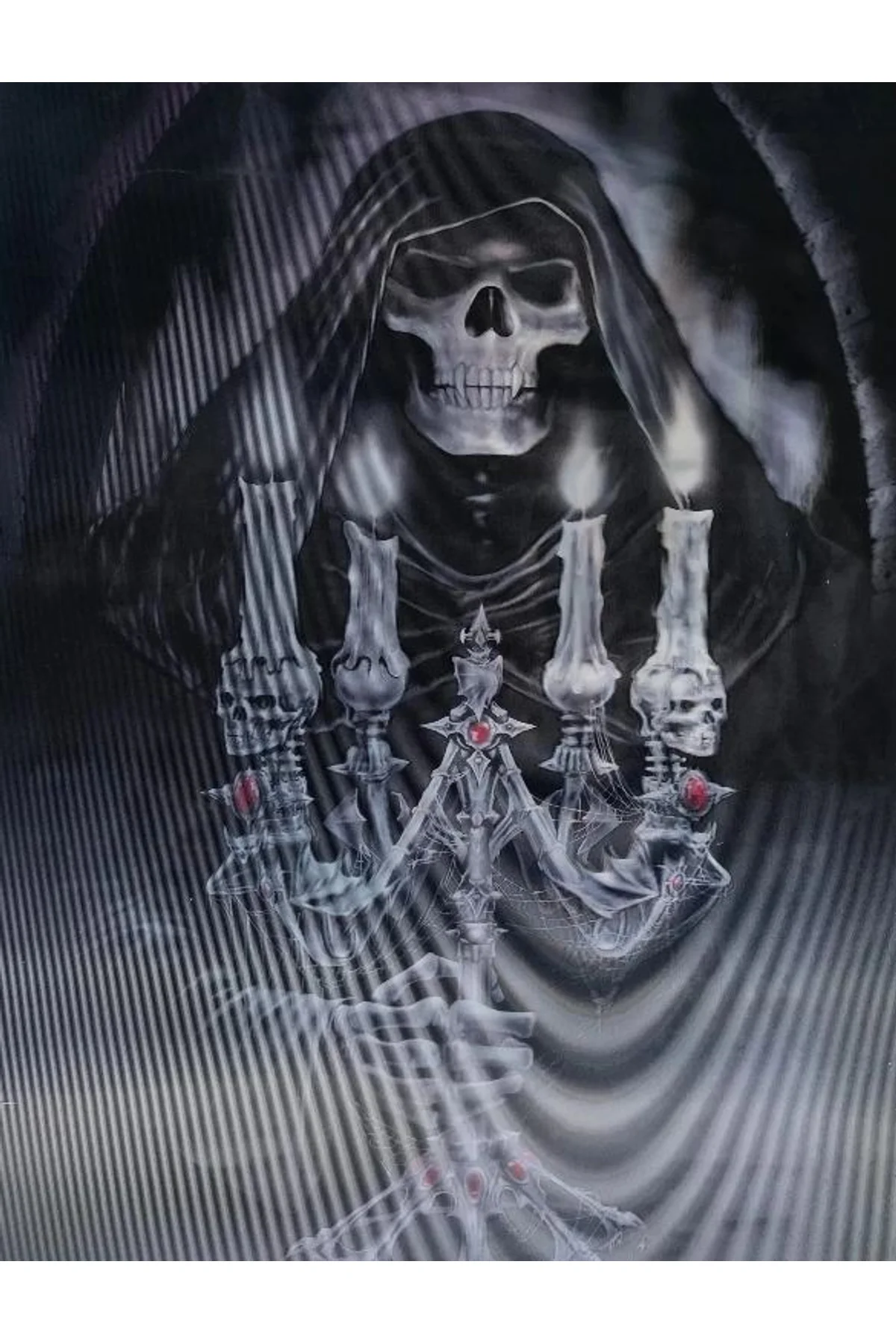3 Boyutlu Resim 3 Farklı Resim Değişenli Halloween İskelet Tablosu 30x40 Cm - Just Cheap Store Görsel 2