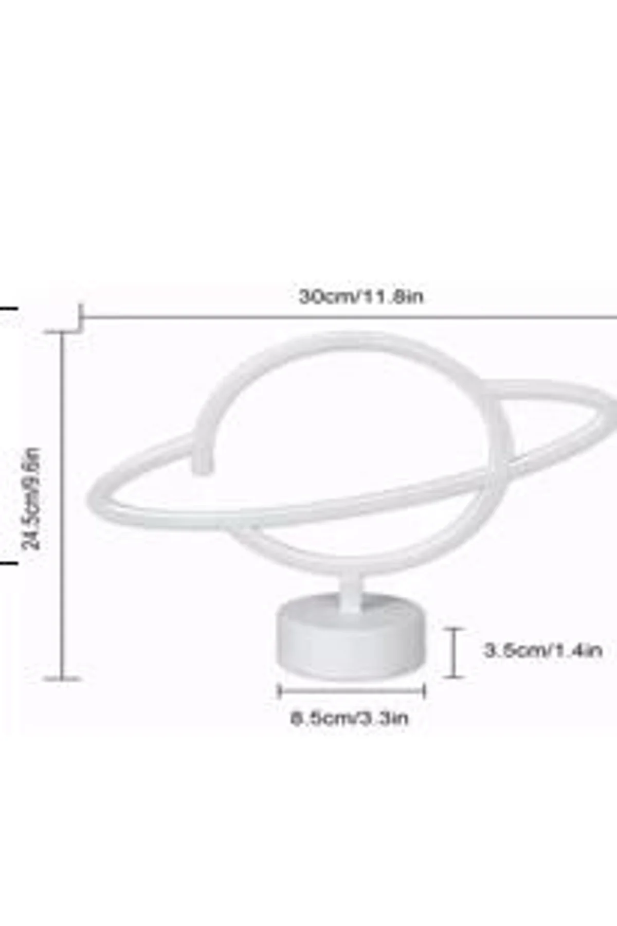 Neon Işıklı Satürn Lamba Pil+usb Mz-503 - Just Cheap Store Görsel 2