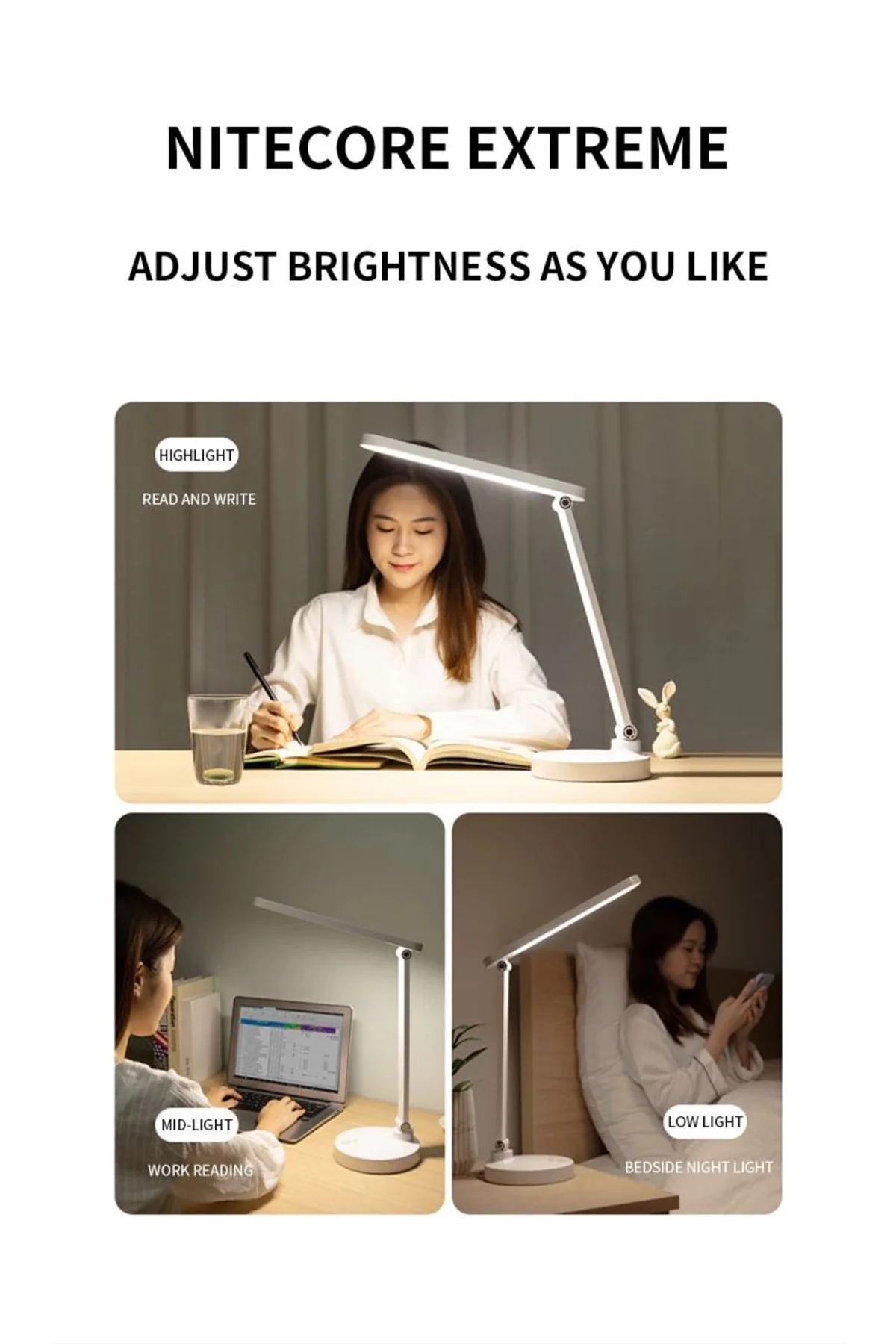 Şarjlı 40 Led Çalışma Okuma Işığı Kademeli Masa Lambası Ayarlanabilir Renk Tonu Ve Parlaklık Ps-1912 - Just Cheap Store Görsel 4