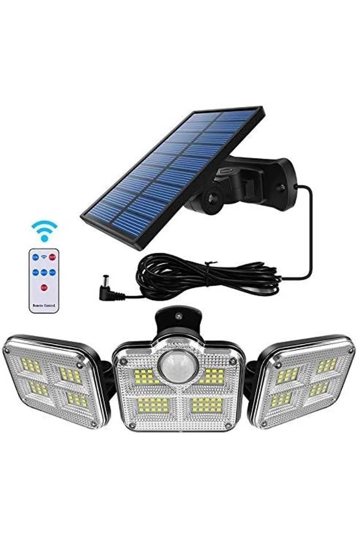 Solar Panelli Uzaktan Kumandalı 122 Led Bahçe Aydınlatması