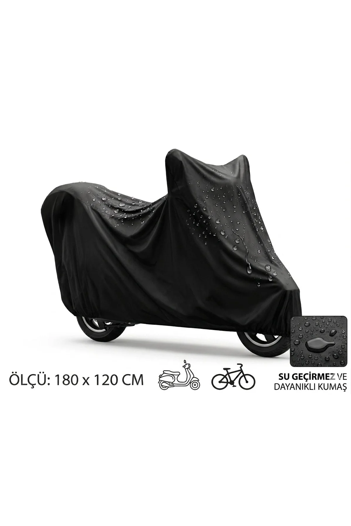 Motosiklet Ve Scooter Koruma Brandası – Su Ve Toz Geçirmez 180x120 Cm