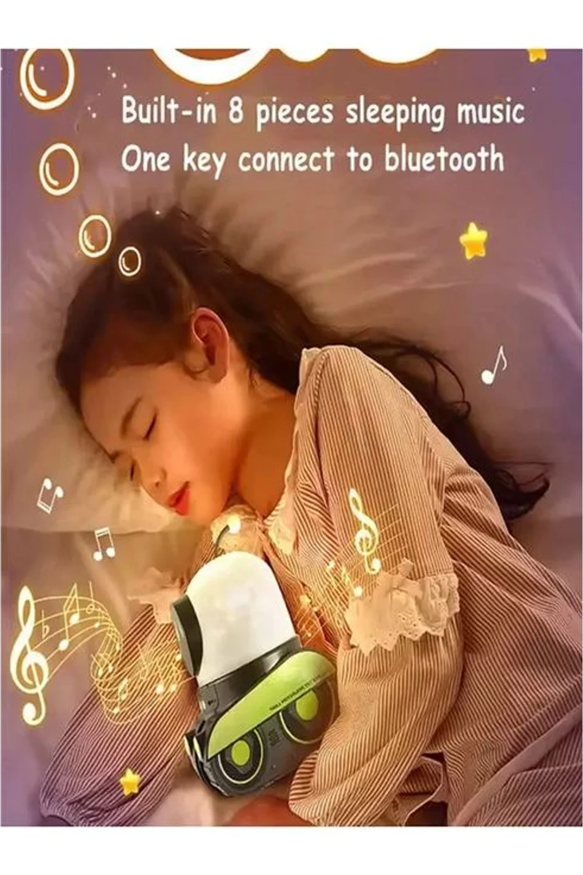 Robot Projeksiyon Gece Lambası Hoparlörlü Şarjlı Yıldızlı Gökyüzü Temalı Led Projeksiyon Lambası - Just Cheap Store Görsel 5