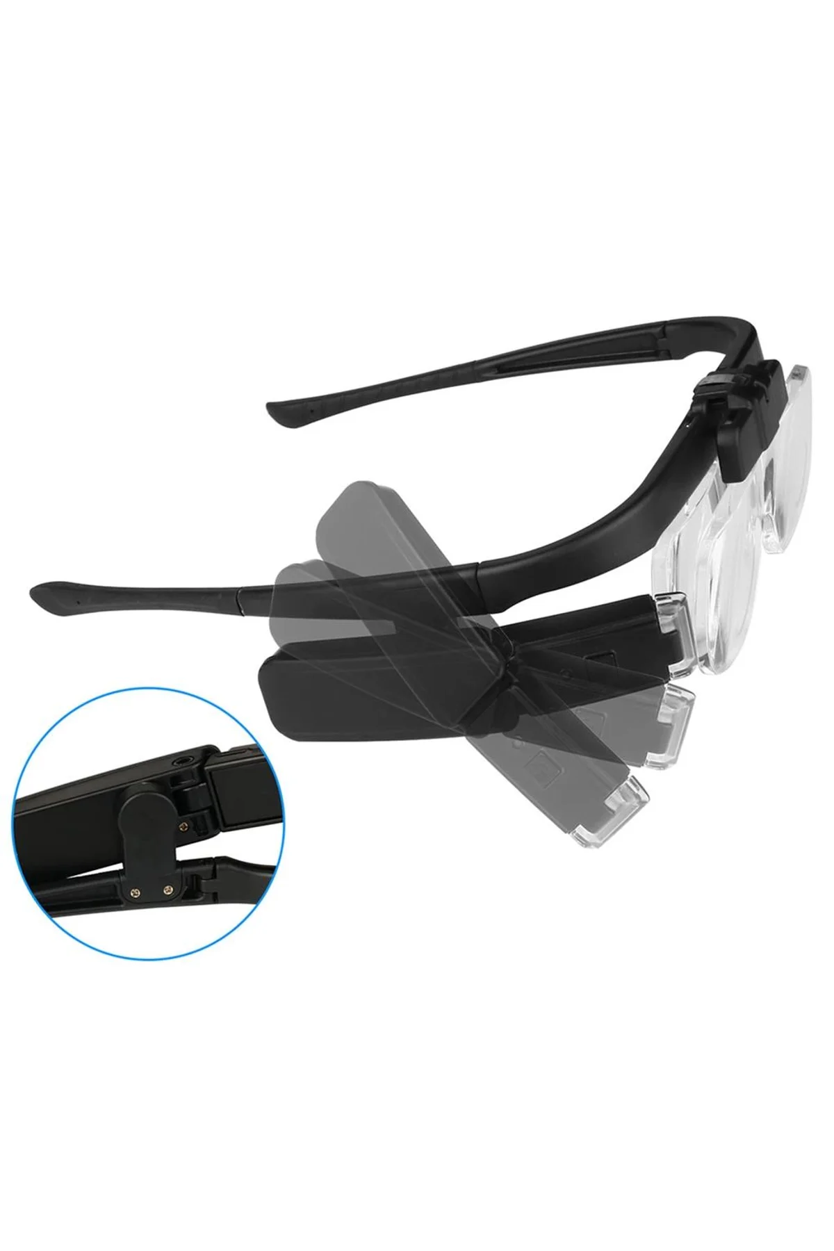 Şarjlı Gözlük Tip Büyüteç Mercek Lup Lensleriyle Taşıma Çantalı 11642dc - Just Cheap Store Görsel 3