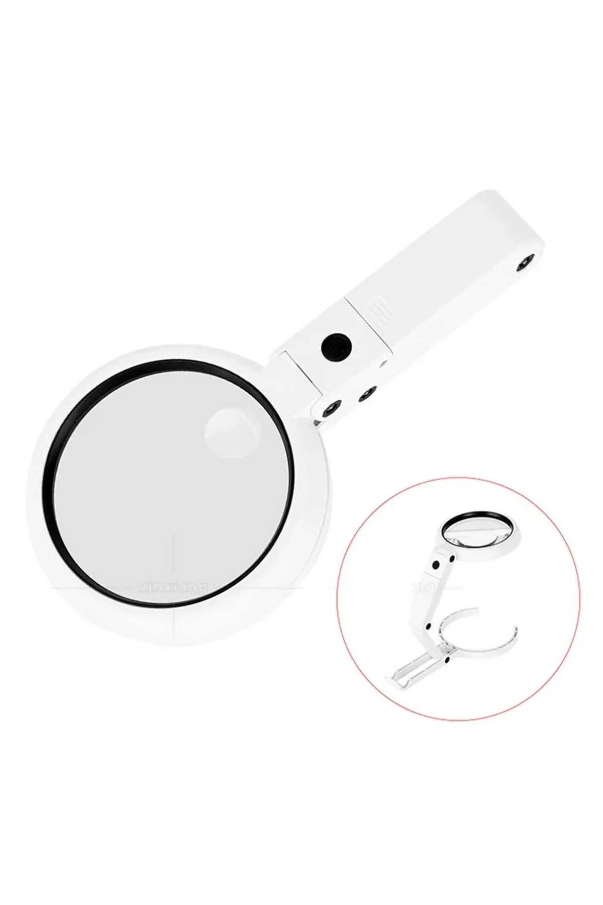 Usb Şarj Edilebilir Katlanabilir 3.510x Büyüteç 8 Ledli Masa Ve Eliçin Taşınabilir Büyüteç Fs90rc - Just Cheap Store Görsel 3