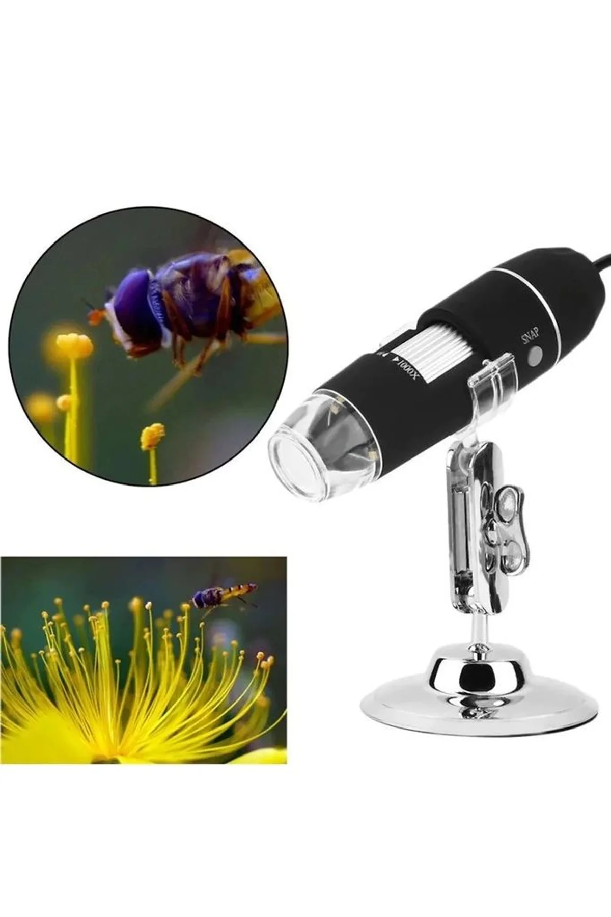1600x Usb Dijital Mikroskop Kamera Endoskop 8led Büyüteç Metal Standı - Just Cheap Store Görsel 4