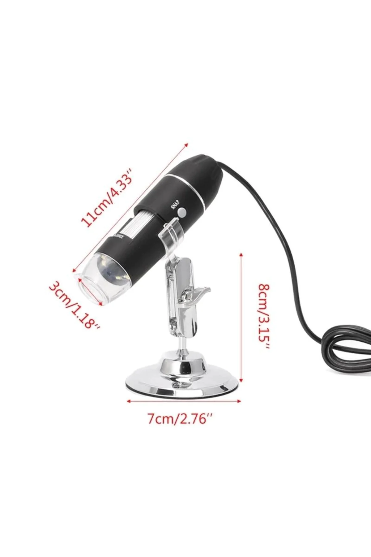 1600x Usb Dijital Mikroskop Kamera Endoskop 8led Büyüteç Metal Standı - Just Cheap Store Görsel 5