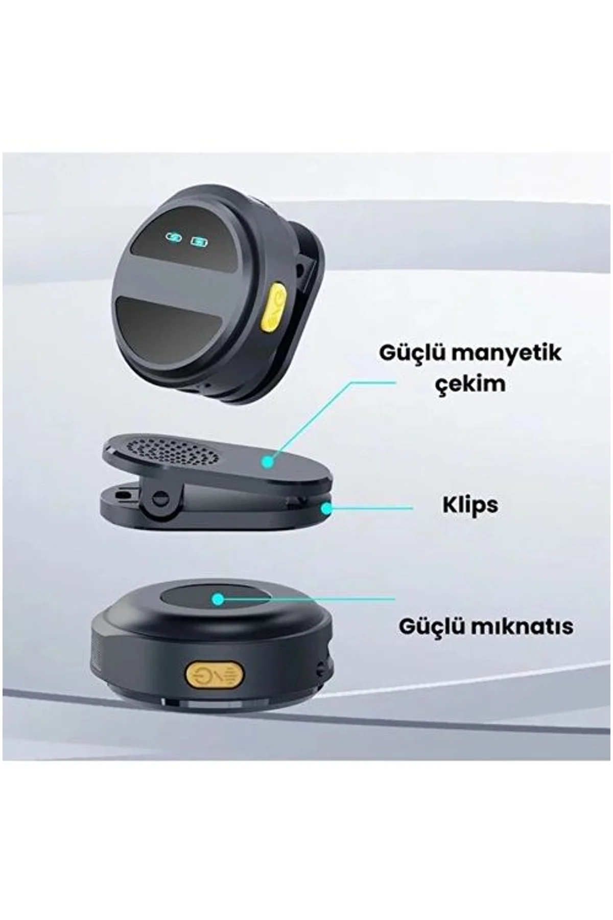 2 Adet Profesyonel Kablosuz Yaka Mikrofonu Lighting Uyumlu Manyetik Klipsli - Just Cheap Store Görsel 5