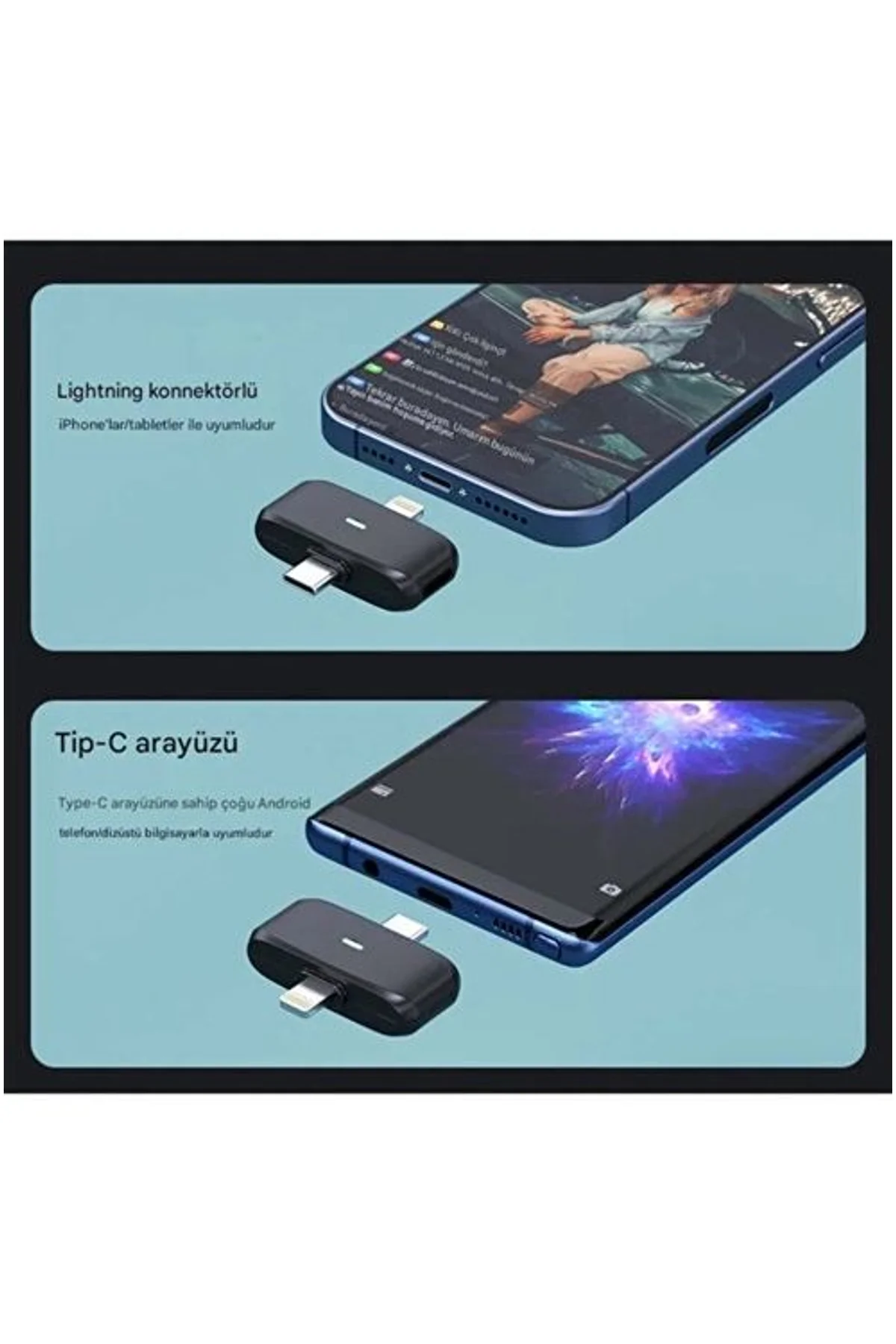 Kablosuz Profesyonel İkili Yayın Yaka Mikrofonu Şarj Kutu Mıknatıslı Typce Lightning Çıkış Mikrofon - Just Cheap Store Görsel 5