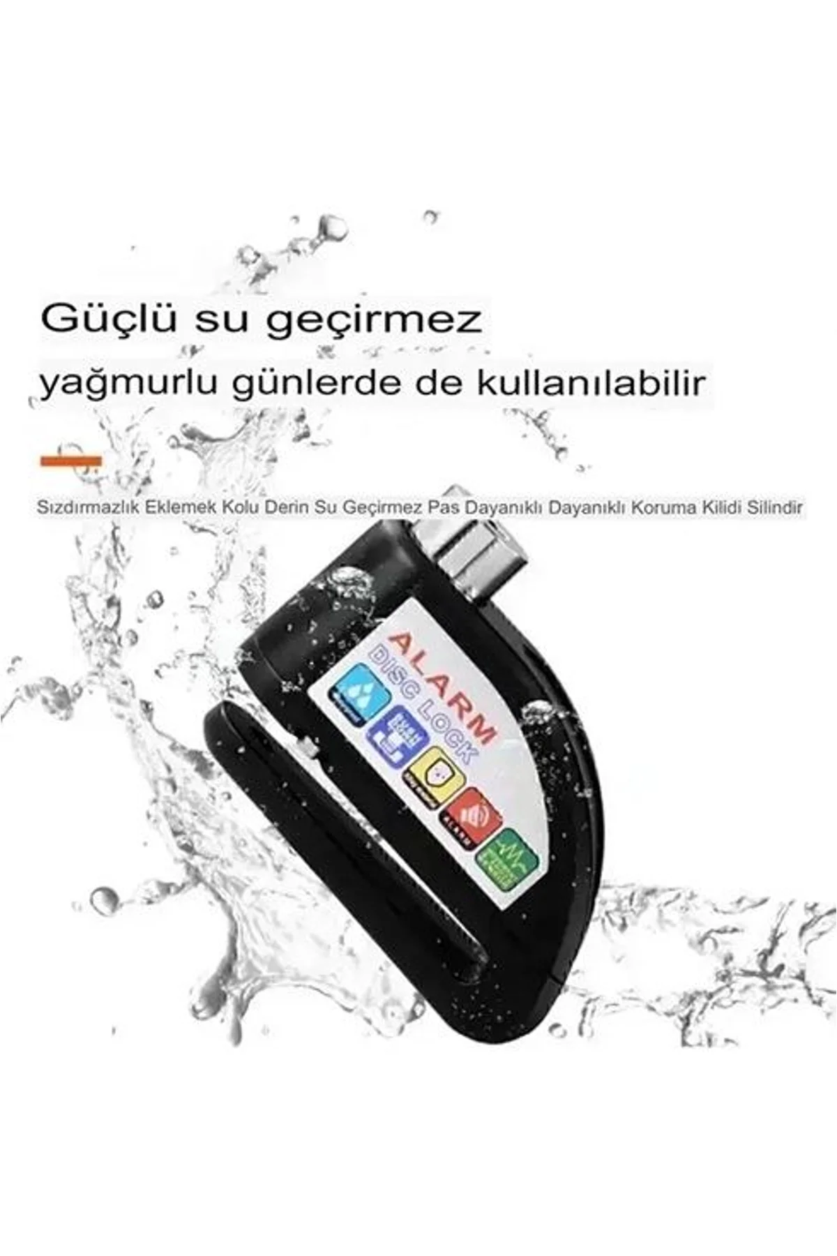 Alarmlı Disk Kilidi Motorsiklet Scooter Bisiklet Sesli Alarm 110 Desibel Yüksek Ses - Just Cheap Store Görsel 3
