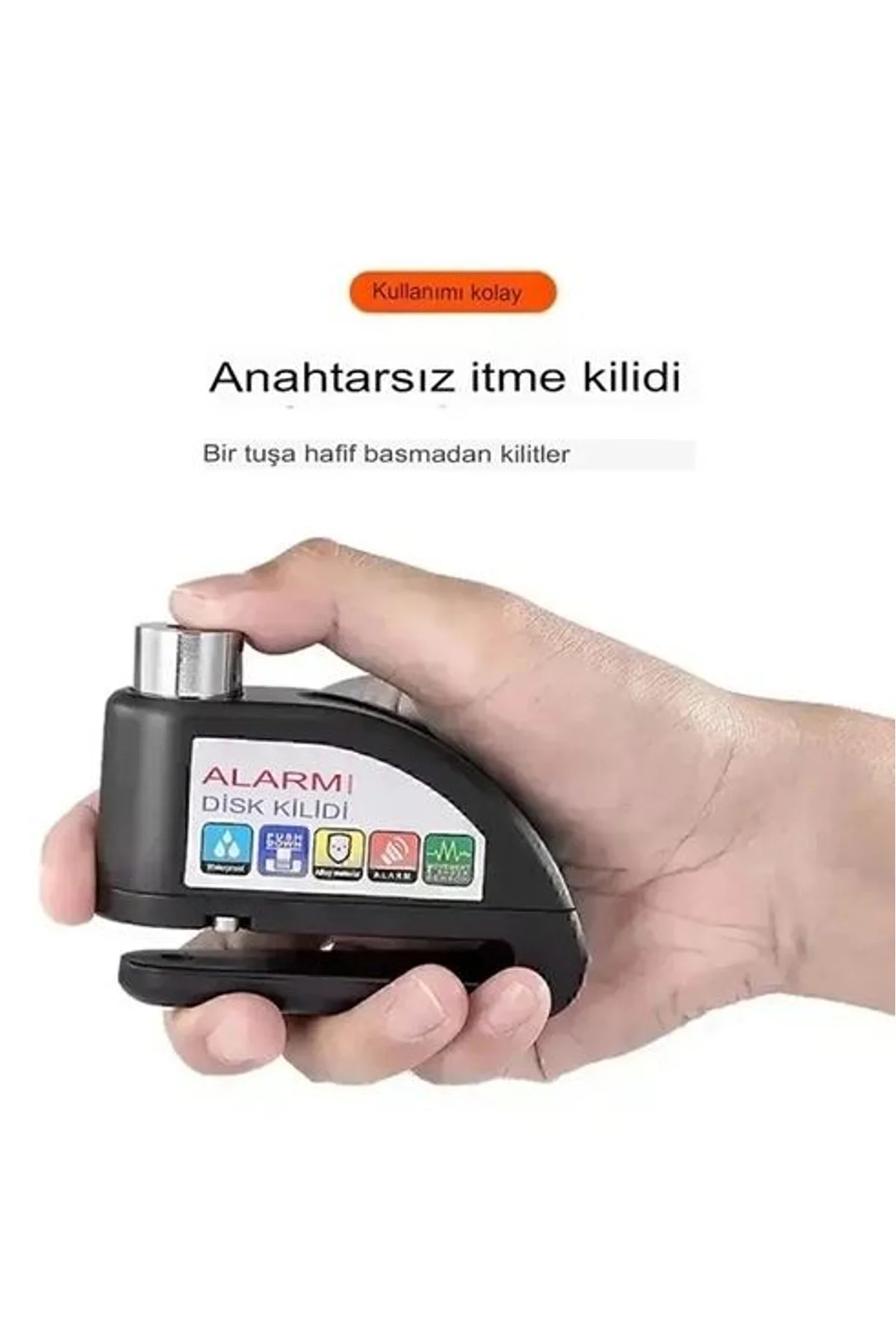 Alarmlı Disk Kilidi Motorsiklet Scooter Bisiklet Sesli Alarm 110 Desibel Yüksek Ses - Just Cheap Store Görsel 2