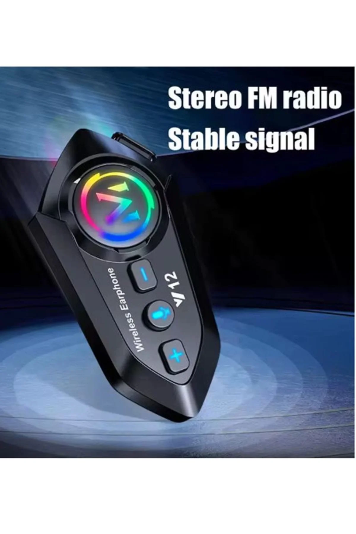 Y12 Motor Kask Kulaklık Rgb Modlu Radyolu Motosiklet Kulaklık 5.3 Bluetooth Intercom - Just Cheap Store Görsel 4