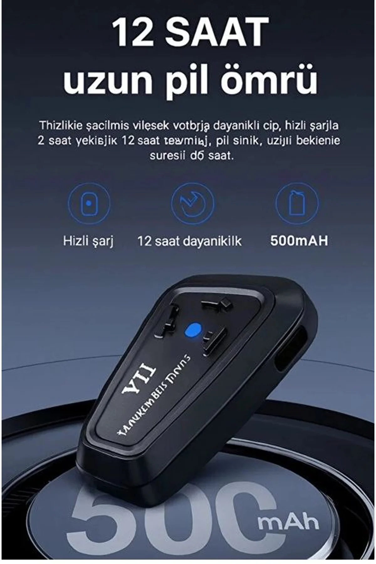 Y11 Bluetooth Kulaklık Mikrofonlu Motosiklet Kulaklığı İntercom Bt 5.3