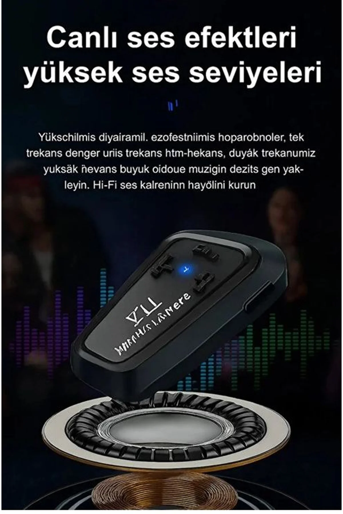Y11 Bluetooth Kulaklık Mikrofonlu Motosiklet Kulaklığı İntercom Bt 5.3 - Just Cheap Store Görsel 2