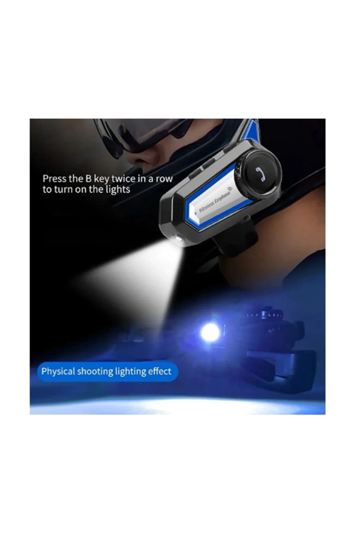 Bt31 Kask Kulaklık Bluetooth 5.0 Motosiklet Interkom Su Geçirmez Kablosuz Kulaklık - Just Cheap Store Görsel 4