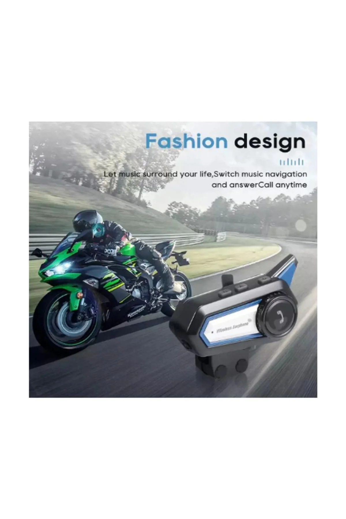 Bt31 Kask Kulaklık Bluetooth 5.0 Motosiklet Interkom Su Geçirmez Kablosuz Kulaklık - Just Cheap Store Görsel 2
