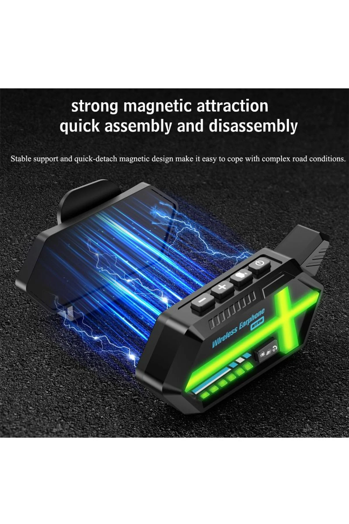 Bt26 Motosiklet Kask Kulaklık Bluetooth Rgb Işıklı 2 Eşleşme Özellikli 1000 Mah Intercom - Just Cheap Store Görsel 4