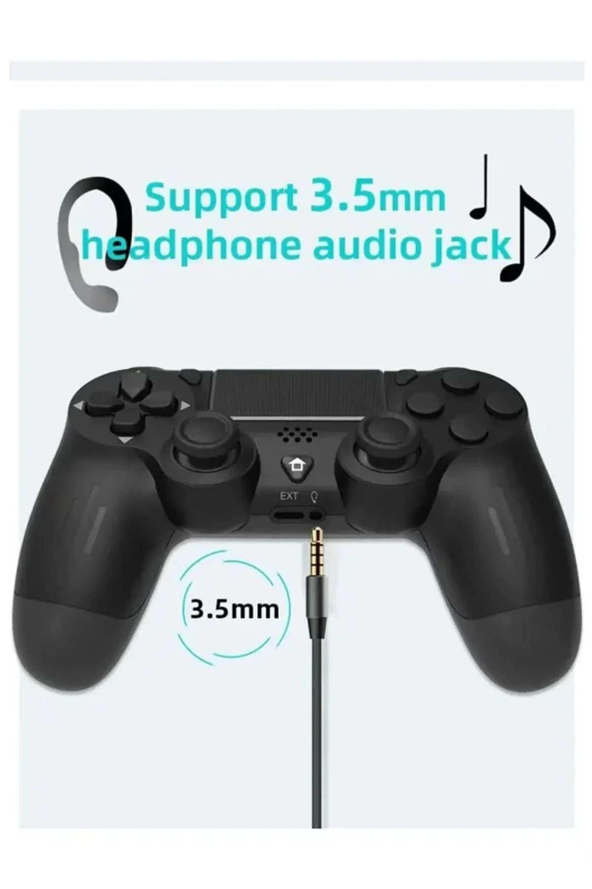 Ps4 Kol Wireless Bt Kablosuz Oyun Kolu Ps4 Joystick Tablet Telefon Pc Uyumlu Titreşimli Oyun Kolu - Just Cheap Store Görsel 3