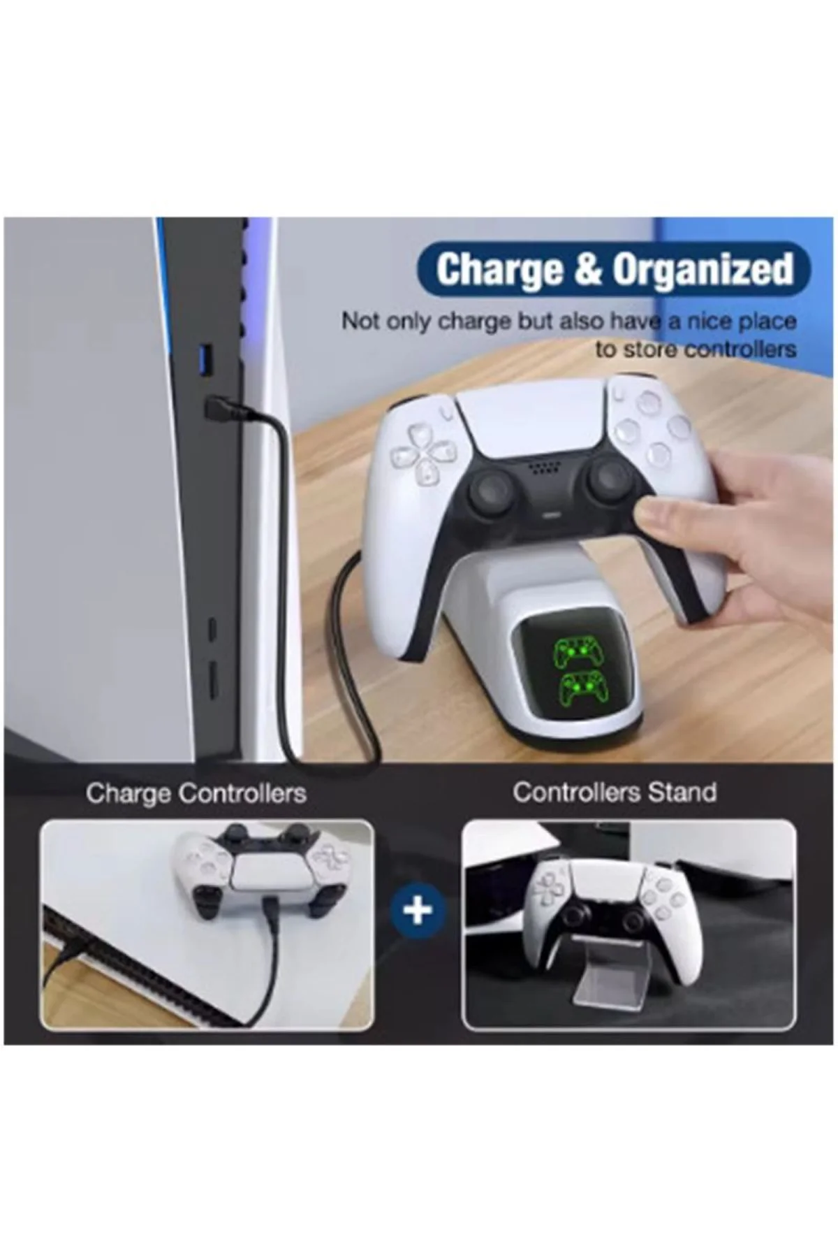 Ps5 Dualsense Şarj Istasyonu Playstation 5 Uyumlu Charging Station - Just Cheap Store Görsel 4