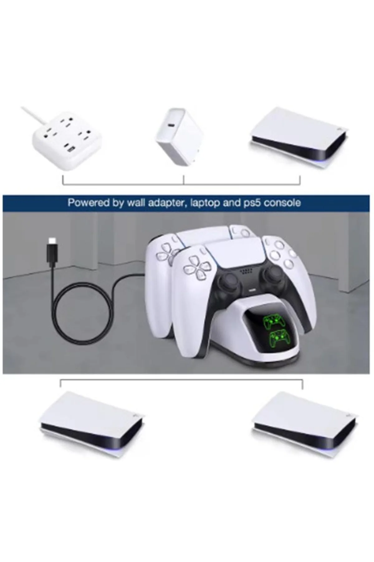 Ps5 Dualsense Şarj Istasyonu Playstation 5 Uyumlu Charging Station - Just Cheap Store Görsel 5