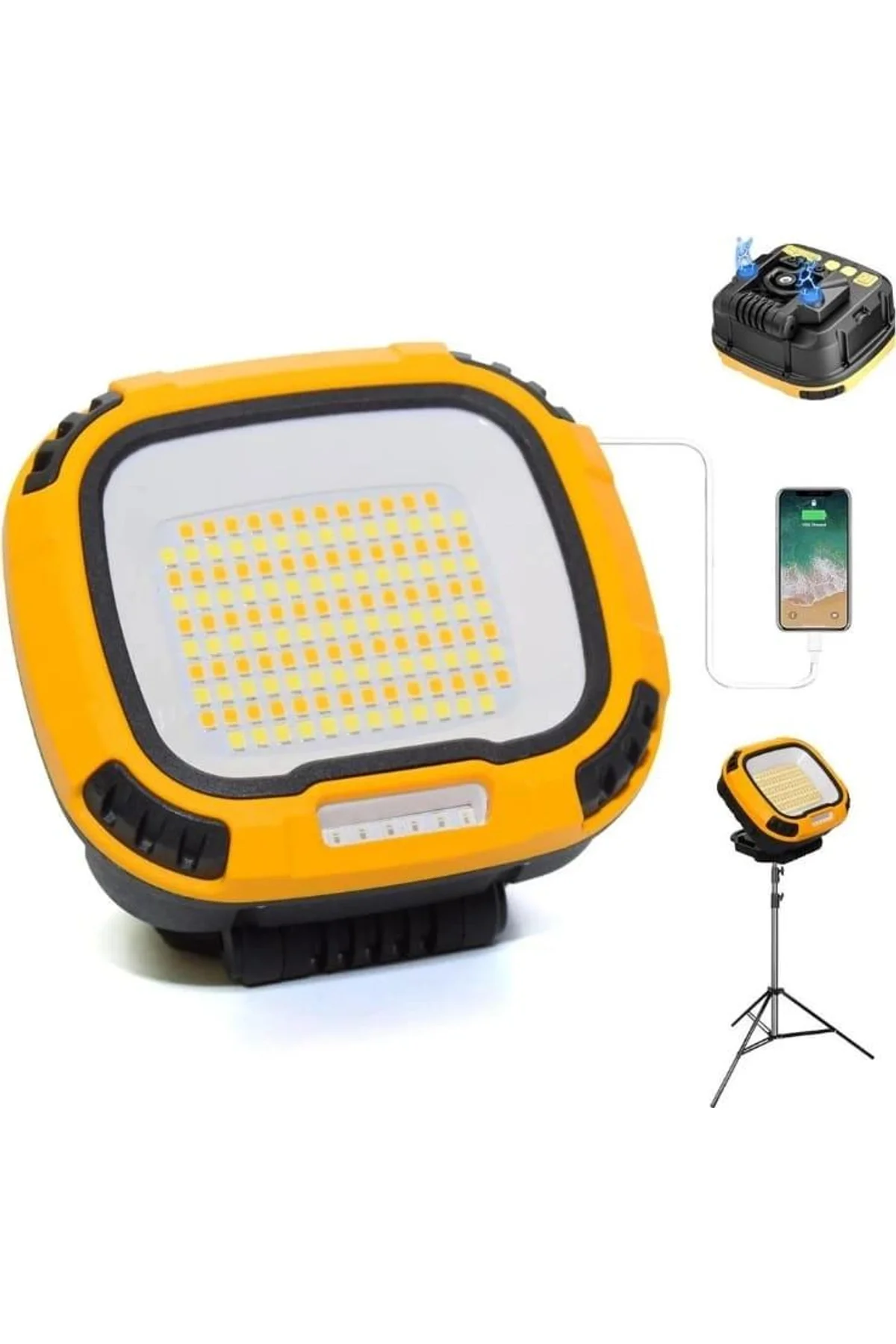 Wison Ws-582 Powerbank Özellikli Tripod Bağlantılı Mıknatıslı 3500 Lümen Usb Şarjlı Çalışma Feneri - Just Cheap Store Görsel 4