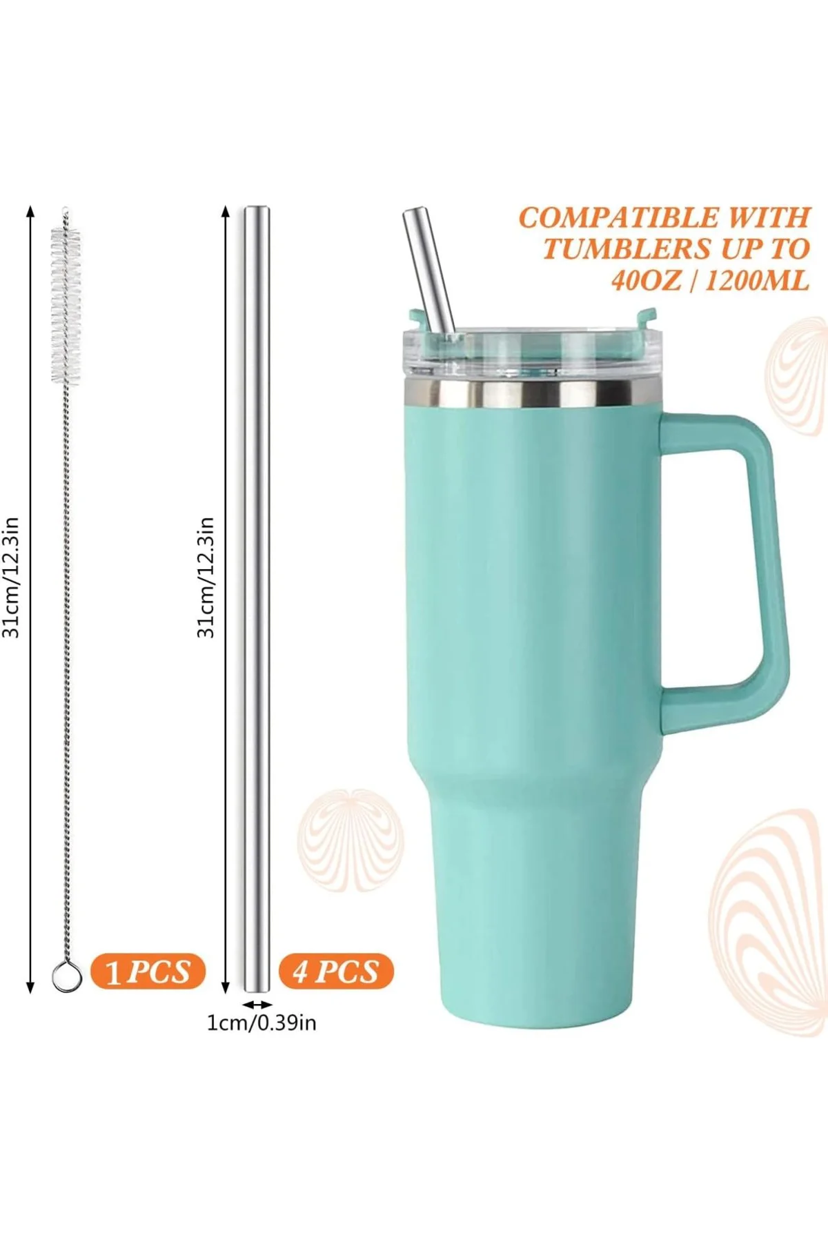 3 Parça Paslanmaz Çelik Pipet Seti - Just Cheap Store Görsel 4