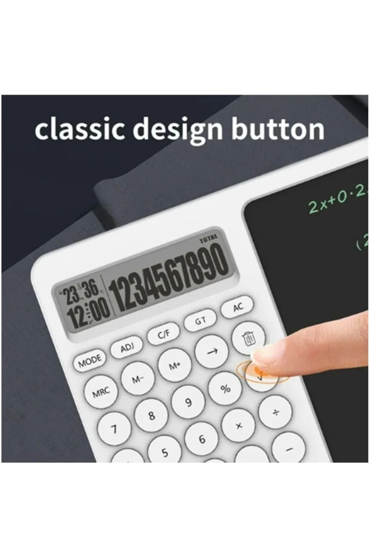 Çok Amaçlı Digital Hesap Makinesi Lcd Ekran Yazma Tableti Ofis Okul İçin Silinebilir El Yazısı Not D - Just Cheap Store Görsel 5