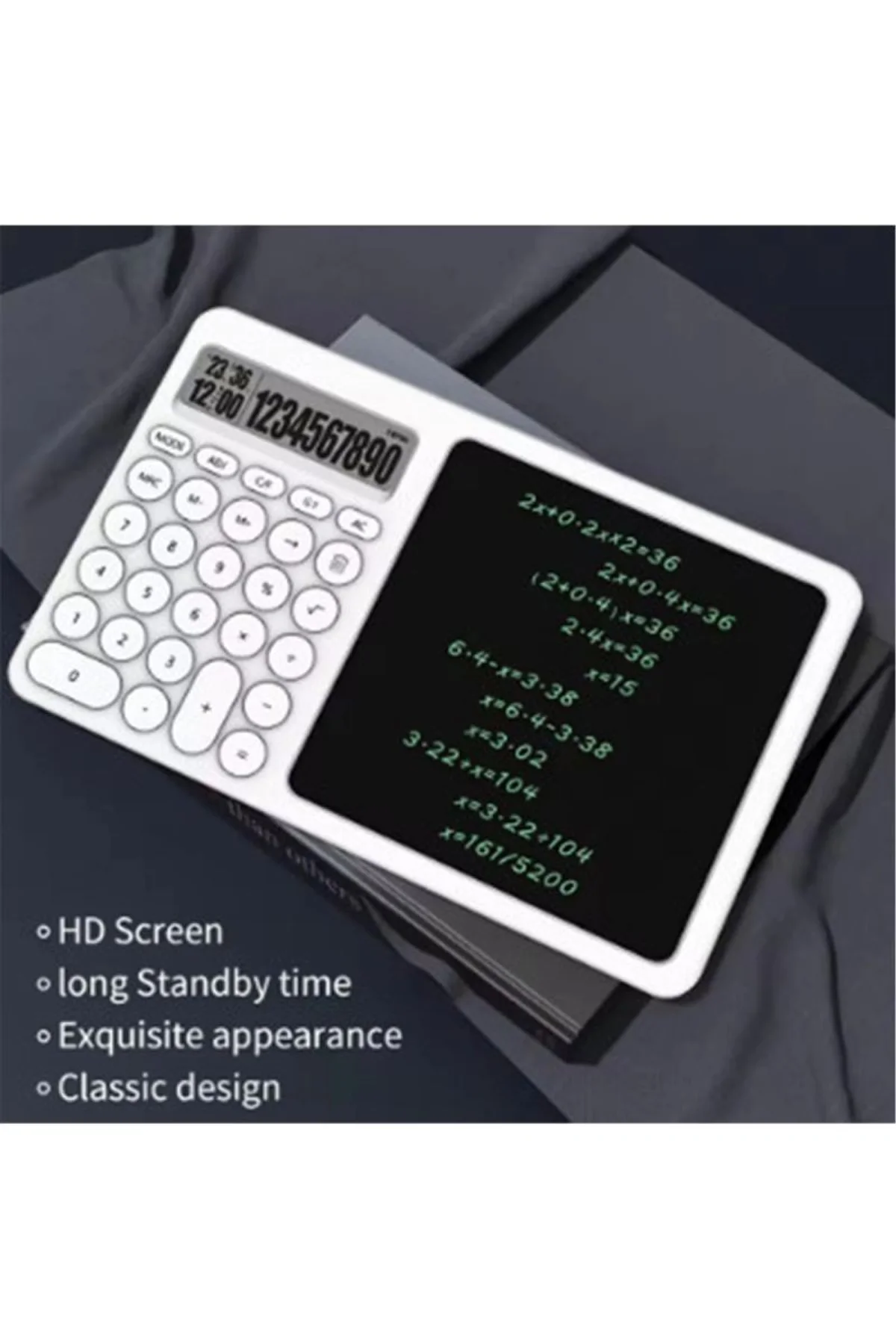 Çok Amaçlı Digital Hesap Makinesi Lcd Ekran Yazma Tableti Ofis Okul İçin Silinebilir El Yazısı Not D - Just Cheap Store Görsel 4