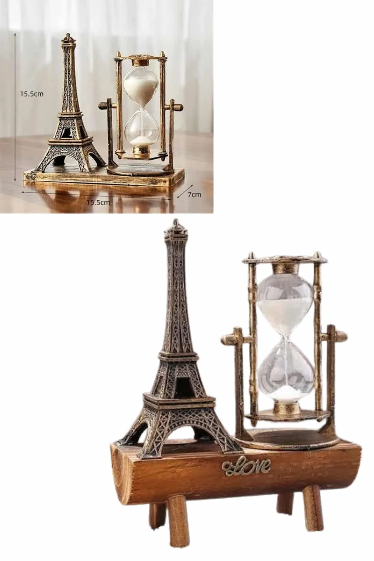 Paris Eyfel Kulesi Hediyelik Eyfel Retro Kum Saati Dekoratif Eşya Yeni Nesil - Just Cheap Store Görsel 4
