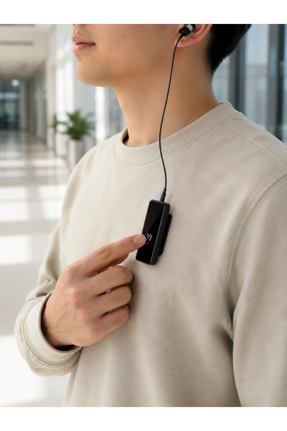 Klipsli Tek Kulaklıklı Kablosuz Bluetooth Kulaklık Dijital Ekranlı Taşınabilir Model - Just Cheap Store Görsel 5