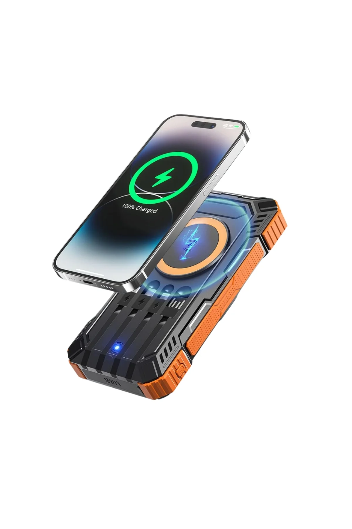 20000 Mah Powerbank Güneş Enerjili Kablosuz Şarj Hızlı Şarj Taşınabilir Batarya - Just Cheap Store Görsel 2