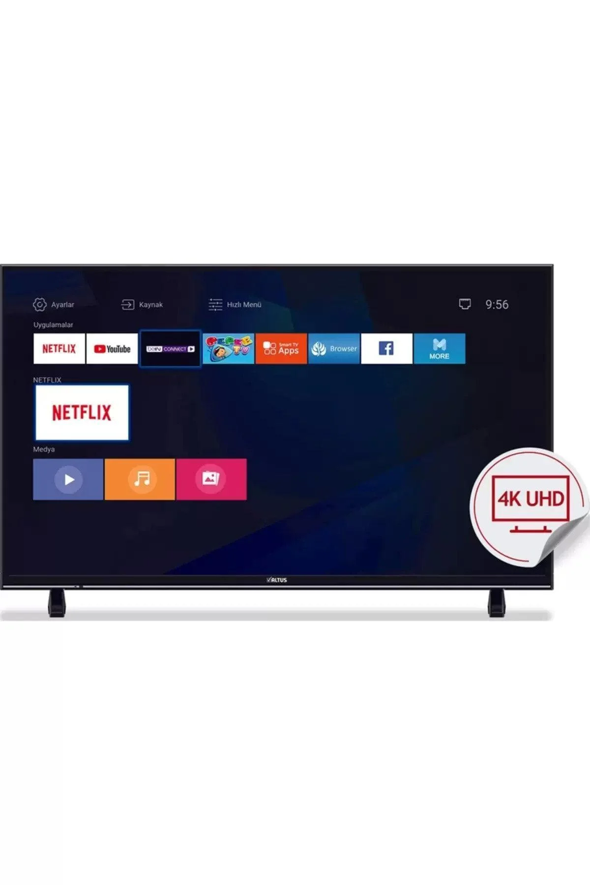 Al55 Uhd 9825 4k Ultra Hd 55" 140 Ekran Uydu Alıcılı Smart Led Tv - Altus Görsel 2