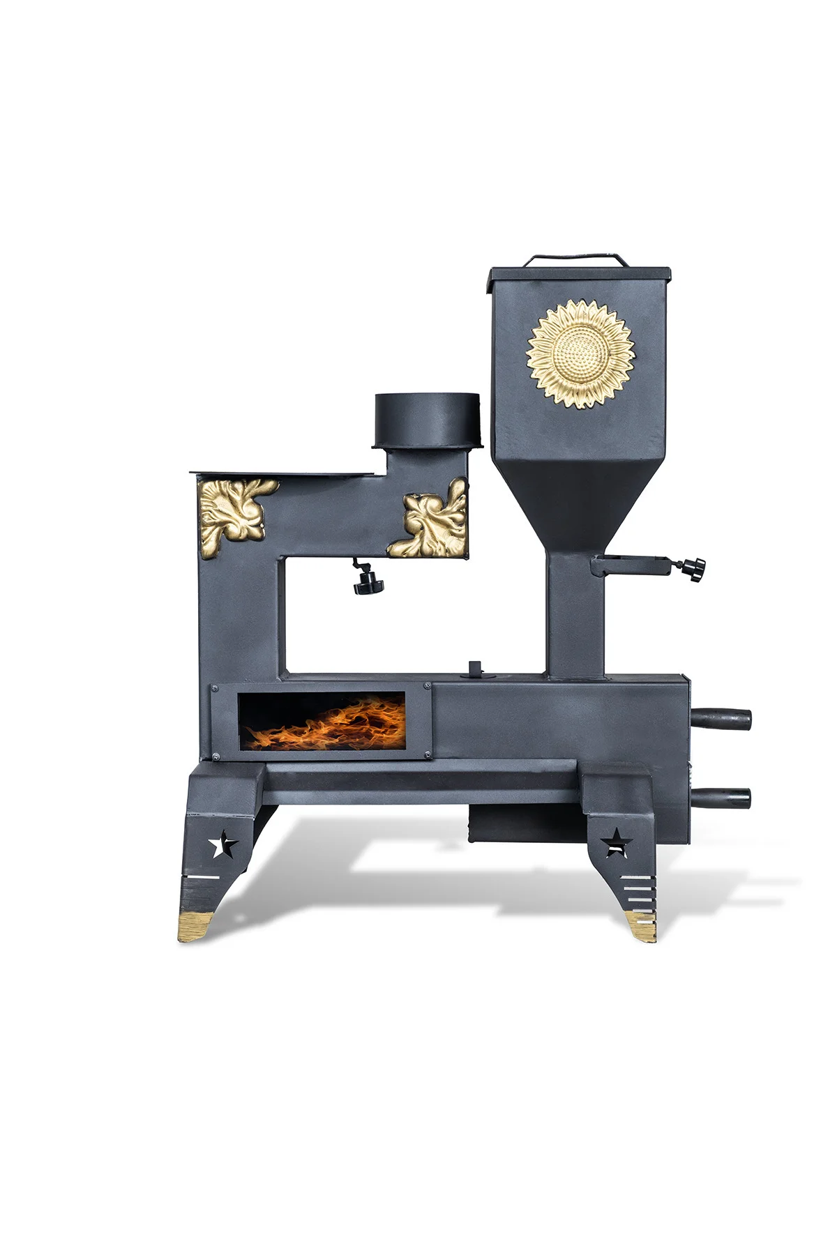 Pelet Soba M001 Mini Pelet Sobası (Desenli Model)