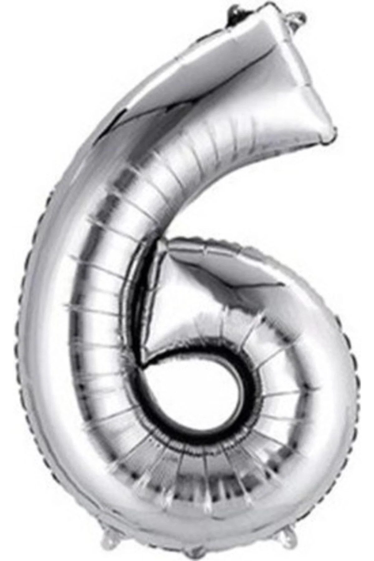 Fırsat Ayı Balon 6 Rakamı Gümüş Folyo Balon 102 Cm