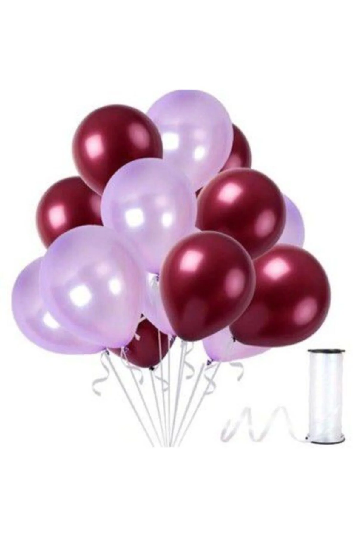 Fırsat Ayı 50 Adet Metalik Sedefli Lila ,bordo Balon-nişan-Balonu