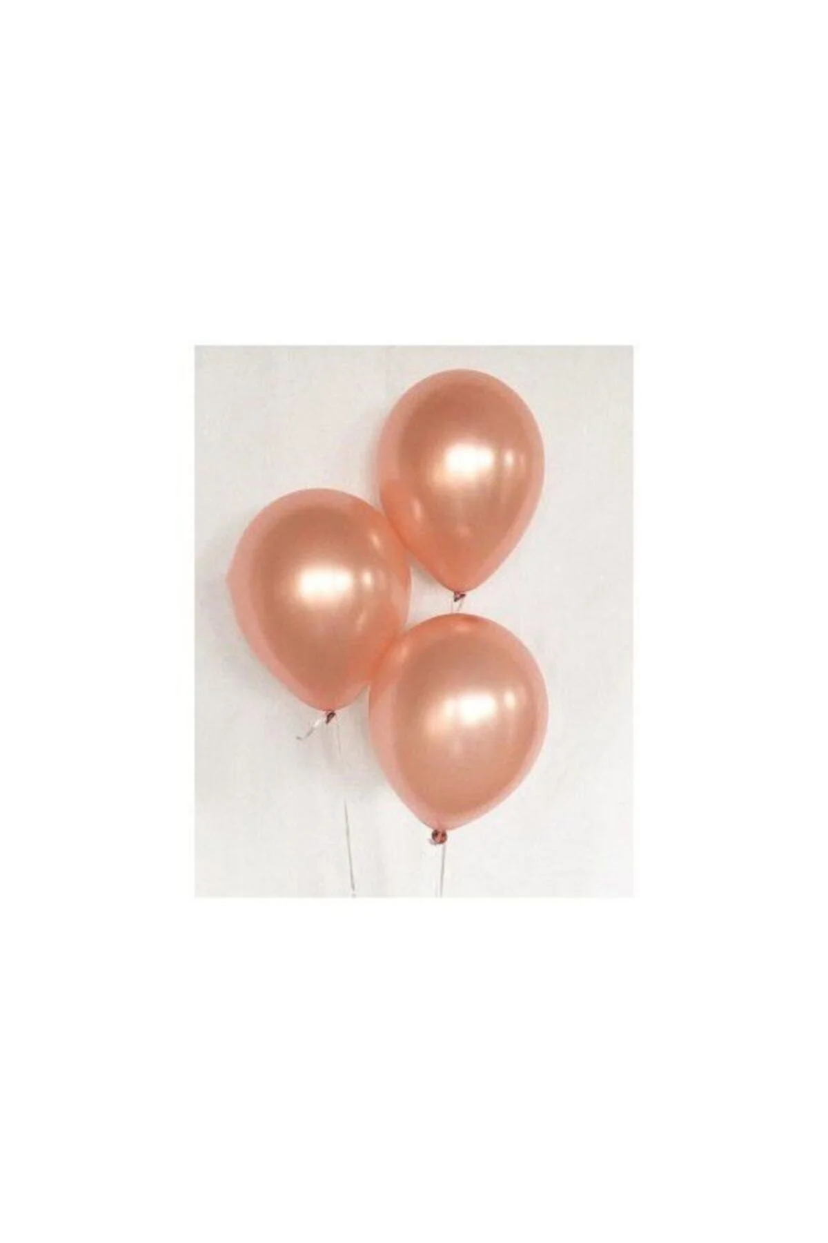Fırsat Ayı 100 Adet Metalik Sedefli Kaliteli Uçan Balon Rose - Firsat Ayi Görsel 2