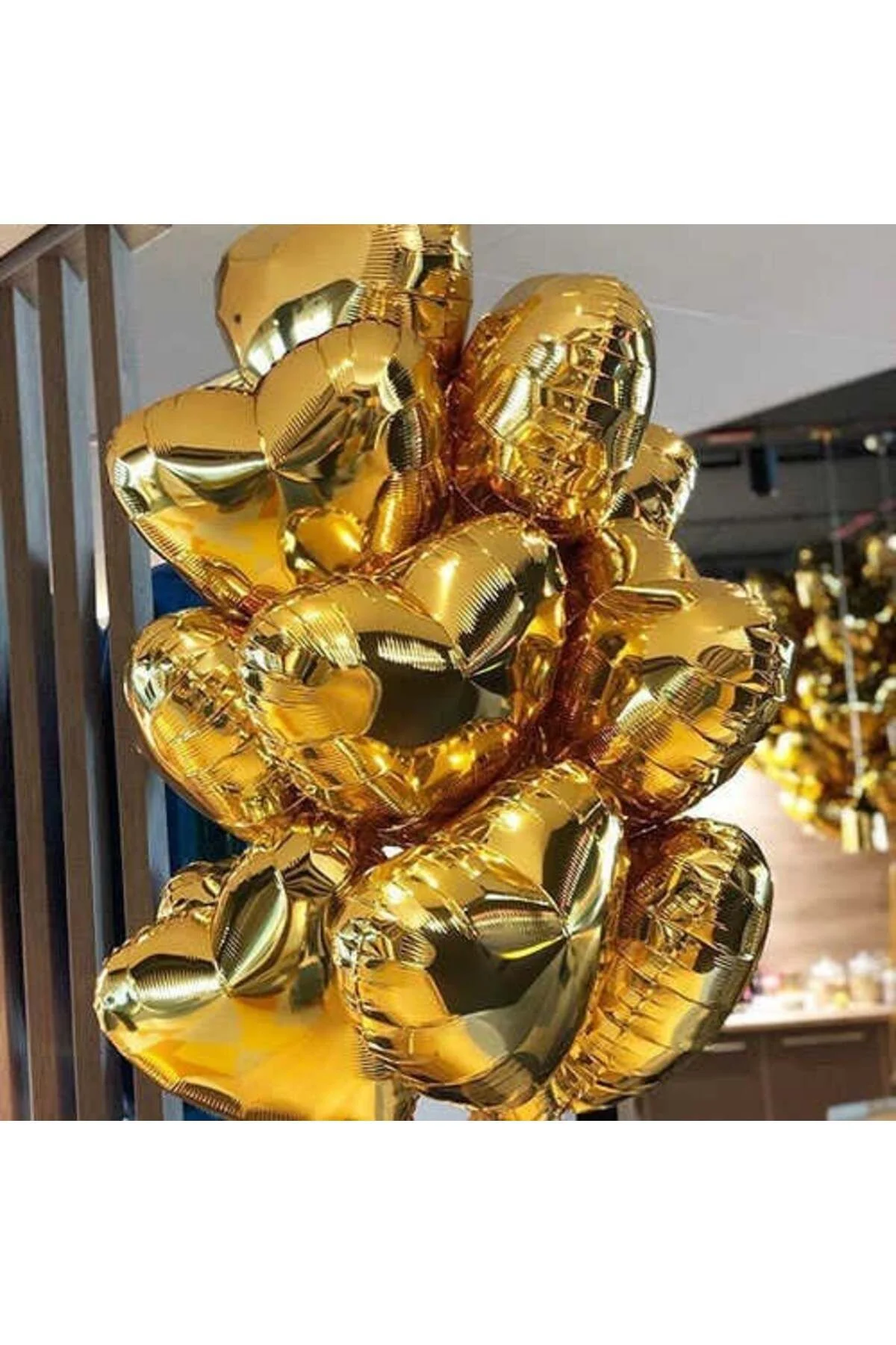 Altın Kalp Folyo Balon 45 Cm - Partioutlet Görsel 2