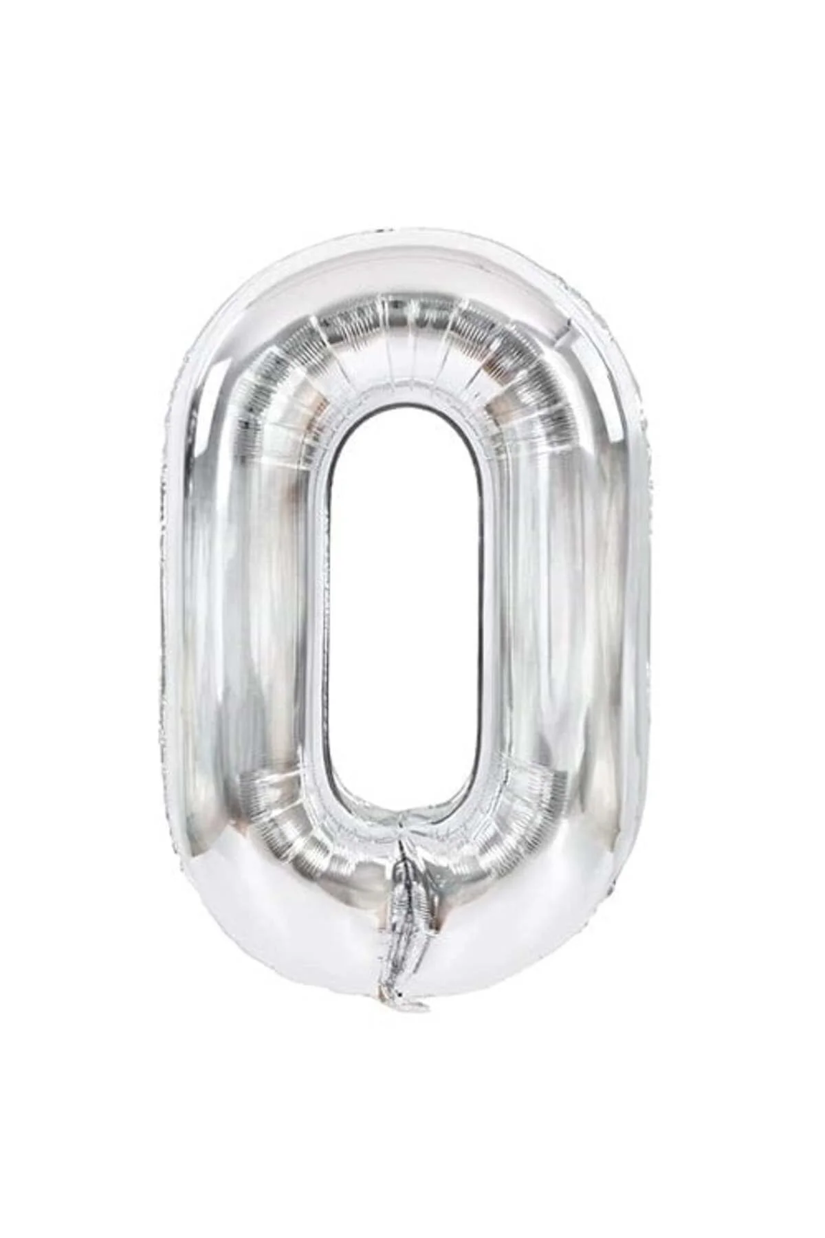 0 Rakam Folyo Gümüş Balon Küçük 35 cm