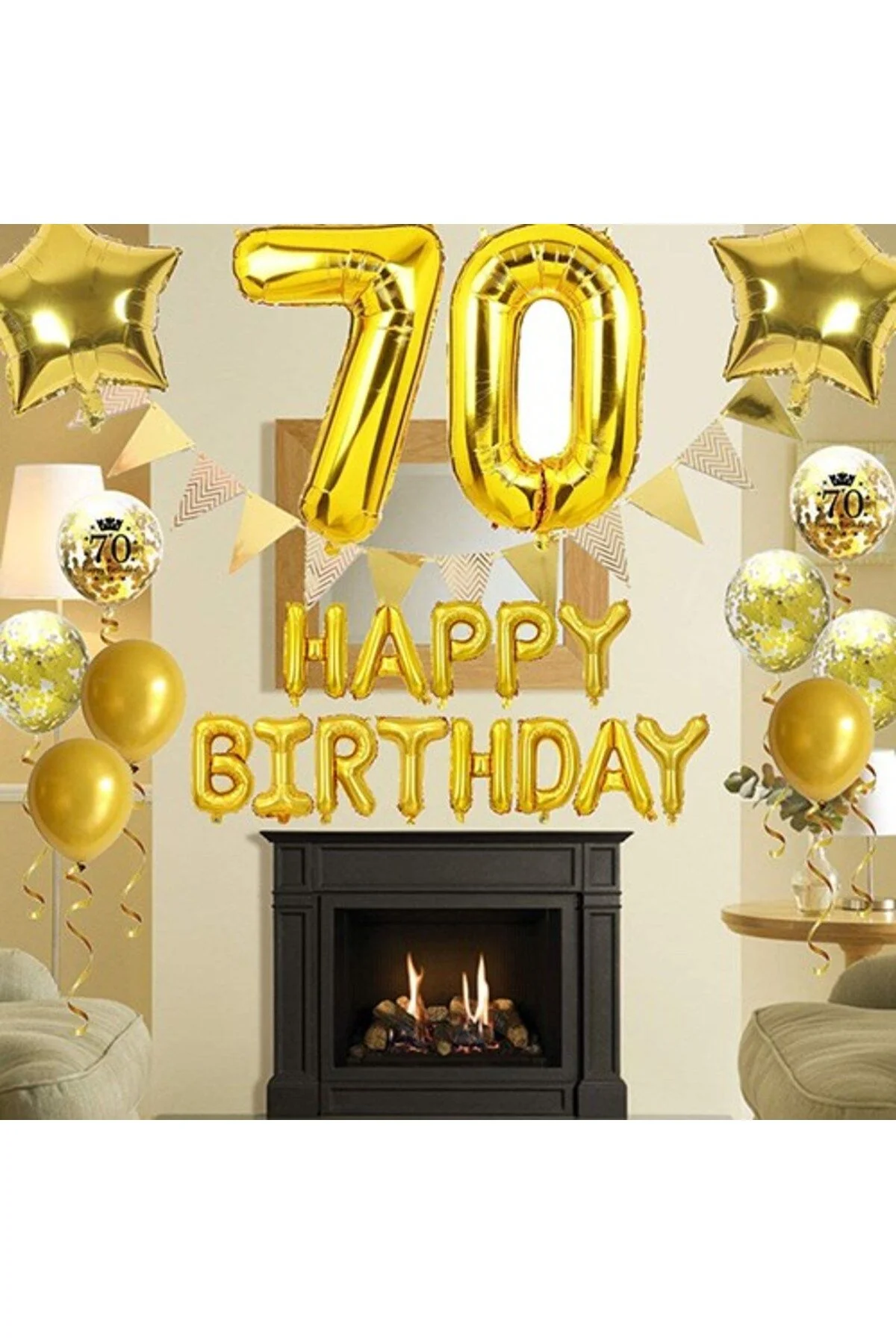 I Harf Folyo Gold Renk Balon Küçük 35 Cm - Partioutlet Görsel 5