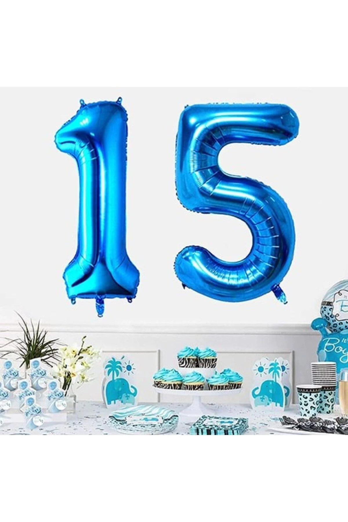 3 Rakam Lacivert Folyo Balon 76 Cm - Partioutlet Görsel 4
