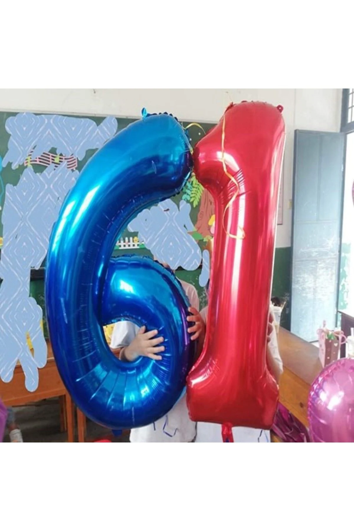 3 Rakam Lacivert Folyo Balon 76 Cm - Partioutlet Görsel 3